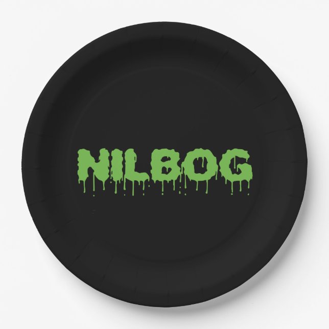 Plato De Papel Placa de papel Nilbog (Anverso)