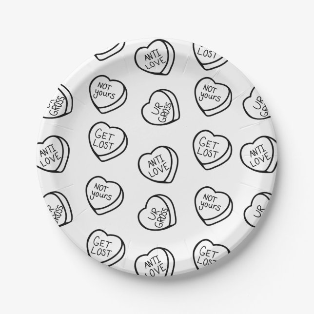 Plato De Papel Placa de papel para anillos de El día de San Valen (Anverso)