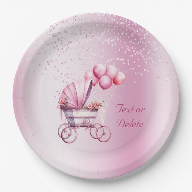 Plato De Papel Placa de papel para apisonador rosa (Anverso)