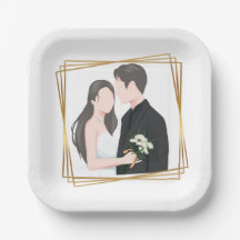Placa de papel para bodas