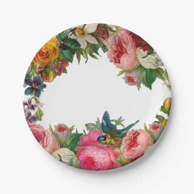 Plato De Papel Placa de papel para Bouquet de primavera (Anverso)