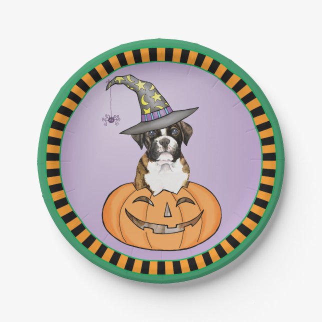 Plato De Papel Placa de papel para boxer de Halloween (Anverso)