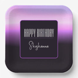 Plato De Papel Placa de papel para el atardecer de lavanda