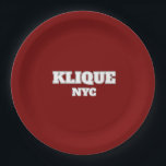 Plato De Papel Placa de papel para el club de coches de personali<br><div class="desc">Placa de papel para el club de personalizable. Cambie los colores,  el texto,  las fuentes antes de realizar el pedido.</div>