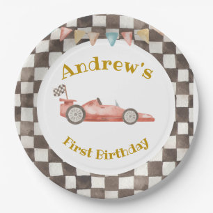 Plato De Papel Placa de papel para el cumpleaños del coche de Ca