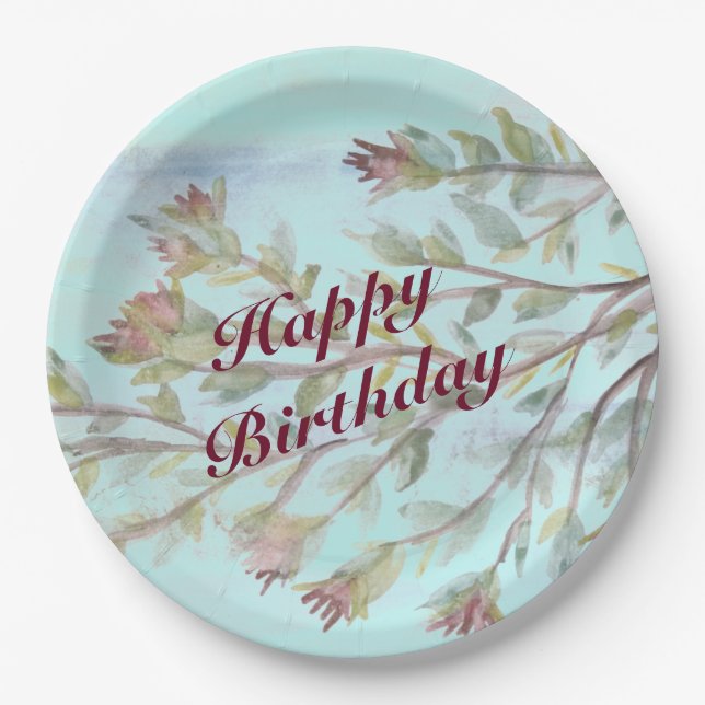 Plato De Papel Placa de papel para eventos acuáticos en Borgoña (Anverso)