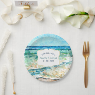 Plato De Papel Placa de papel para eventos temáticos en la playa
