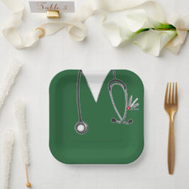 Plato De Papel Placa de papel para Fiesta de grado de enfermería