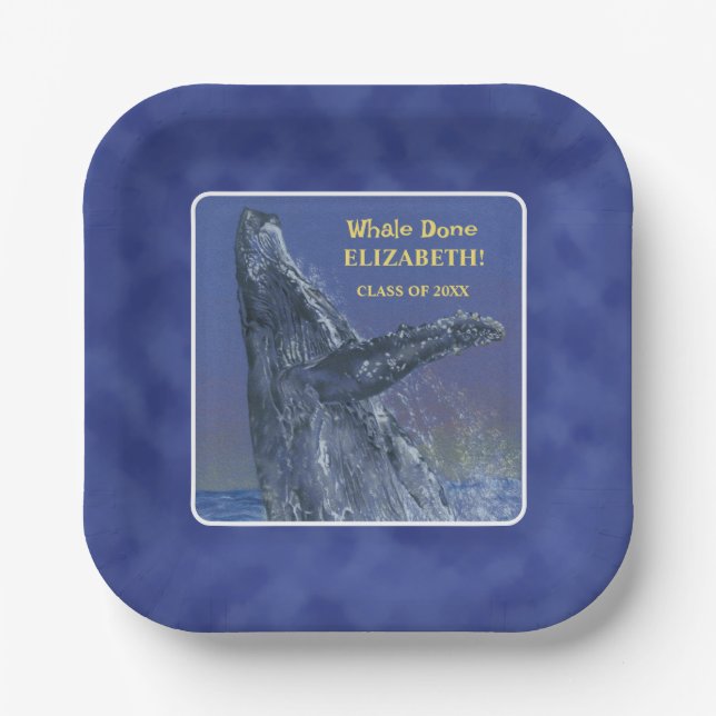 Plato De Papel Placa de papel para fiesta de graduación de ballen (Anverso)