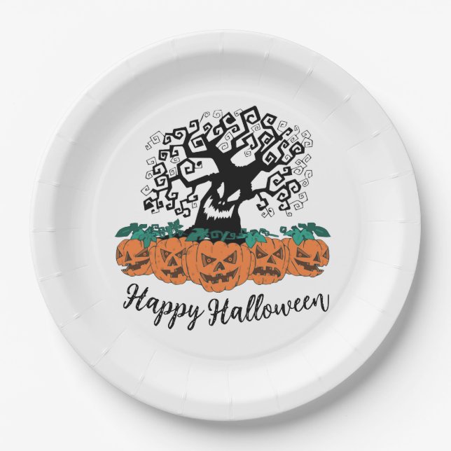 Plato De Papel Placa de papel - para Halloween (Anverso)