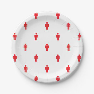 Plato De Papel Placa de papel para hombre de luces de tráfico