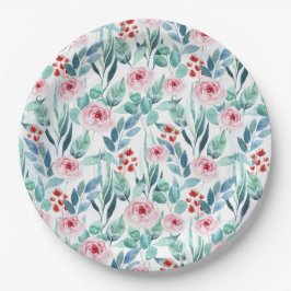 Plato De Papel Placa de papel para la ducha de bebé con un bonito