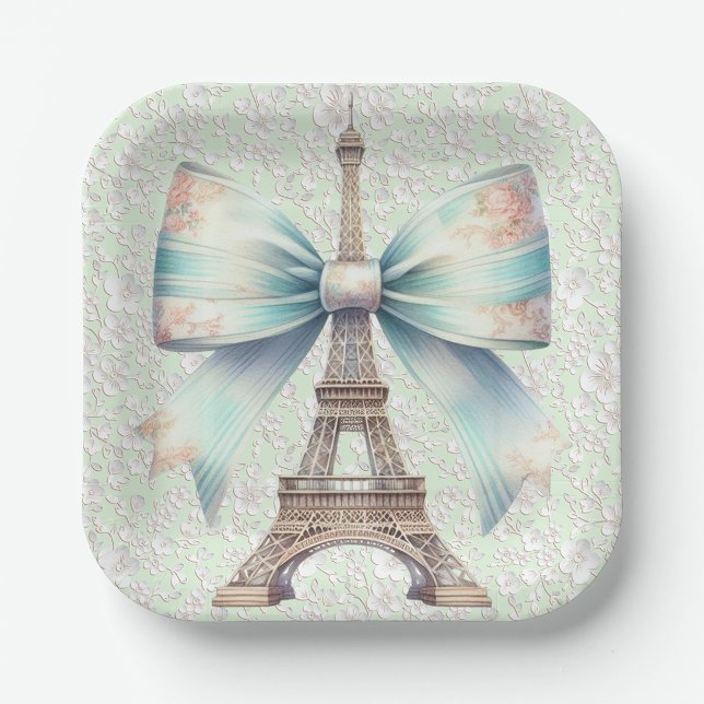 Plato De Papel Placa de papel para la torre Eiffel artística (Subido por el creador)