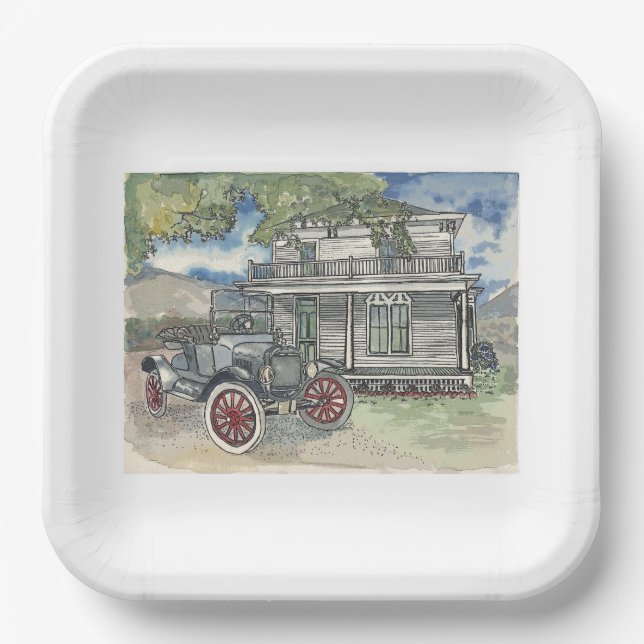 Plato De Papel Placa de papel para los abuela (Anverso)