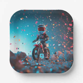 Plato De Papel Placa de papel para motocicleta | Fiesta de cumple