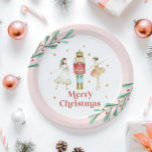 Plato De Papel Placa de papel para Navidades de ballet de inviern<br><div class="desc">Ballet de pepitas de nieve de invierno fiesta a navidades.</div>