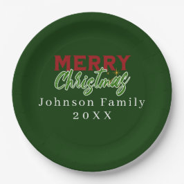 Plato De Papel Placa de papel para Navidades de familia personali