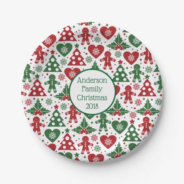 Plato De Papel Placa de papel para Navidades de pan de jengibre (Anverso)