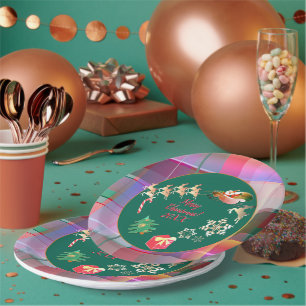 Plato De Papel Placa de papel para renos de Santa navidades