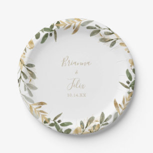 Plato De Papel Placa de papel para tartas de bodas de otoño con v