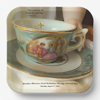 Plato De Papel Placa de papel para teacup en francés [Su evento]