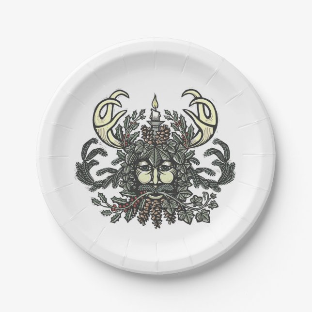 Plato De Papel Placa de papel para vacaciones/solsticio de invier (Anverso)