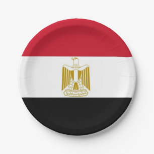 Plato De Papel Placa de papel patriótica con bandera de Egipto