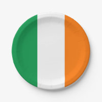 Placa de papel patriótica con bandera de Irlanda