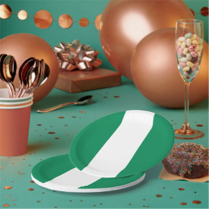 Plato De Papel Placa de papel patriótica con bandera de Nigeria