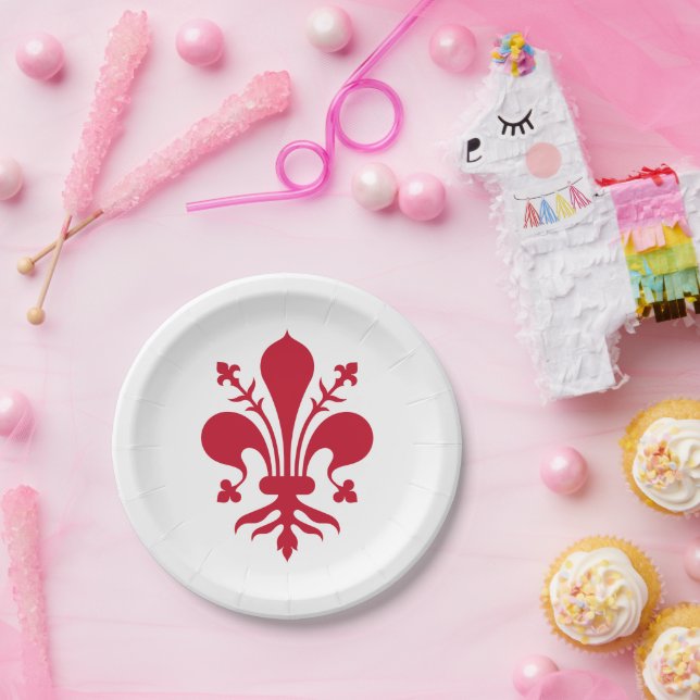 Plato De Papel Placa de papel patriótico con bandera de Florencia (Fiesta)