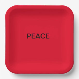 Plato De Papel Placa de papel PEACE