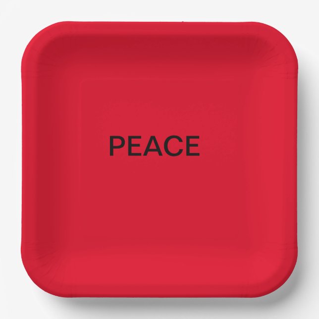 Plato De Papel Placa de papel PEACE (Anverso)