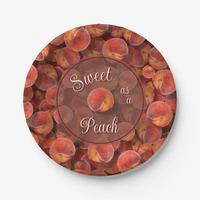 Plato De Papel Placa de papel Peaches (Anverso)