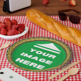 Plato De Papel Placa de papel - Personalizada - Añadir imagen / t