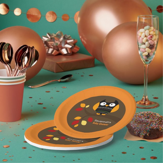 Plato De Papel Placa de papel Personalizado de Otoño de Halloween (Multi)