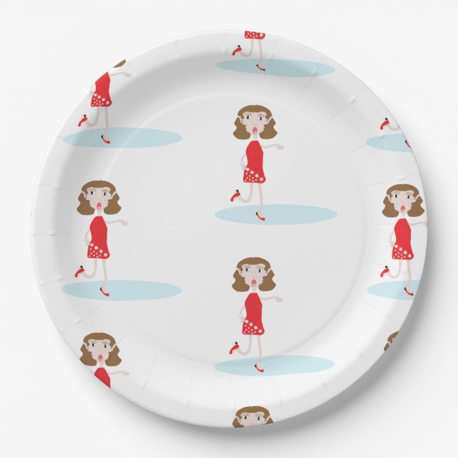Plato De Papel placa de papel personalizado lindo (Anverso)