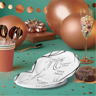 Plato De Papel Placa de papel personalizar Math Pi Grad