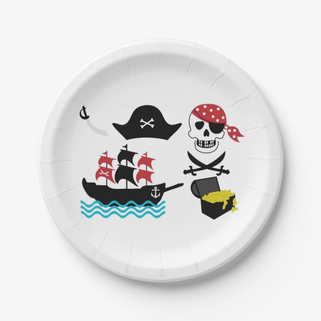 Plato De Papel Placa de papel pirata (Anverso)