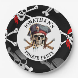 Plato De Papel Placa de papel PIRATE CAPTANA