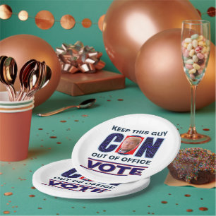 Plato De Papel Placa de papel presidencial de 2024 para votar "Re