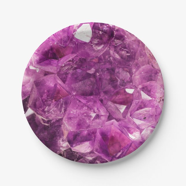 Plato De Papel Placa de papel Purple Gem Stone (Anverso)