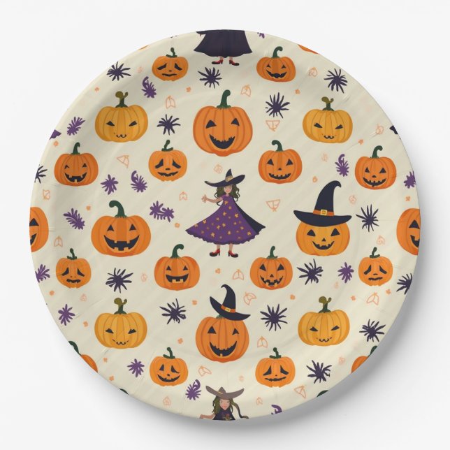 Plato De Papel Placa de papel redonda Holloween (Anverso)