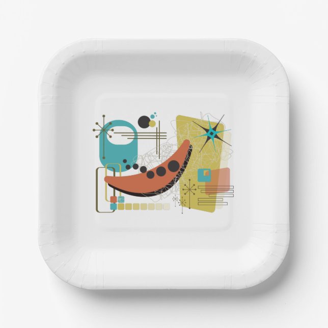 Plato De Papel Placa de papel redonda Retro Redux 7" clásica (Anverso)