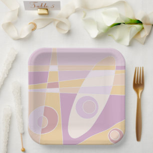 Plato De Papel Placa de papel Resumen de la plataforma de surf