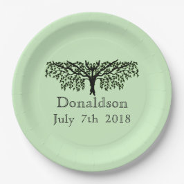 Plato De Papel Placa de papel - Reunión de árbol familiar