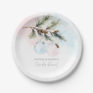 Plato De Papel Placa de papel reveladora de género invernal