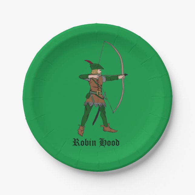 Plato De Papel Placa de papel Robin Hood (Anverso)