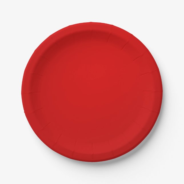 Plato De Papel Placa de papel rojo (Anverso)