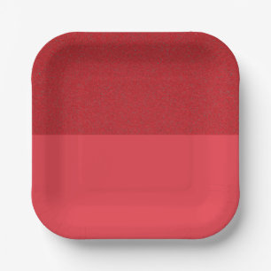 Plato De Papel Placa de papel rojo de tomate con más ruido - Pers