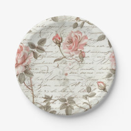 Plato De Papel Placa de papel rosa